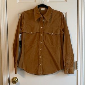 NWT Aritzia Wilfred Kaila corduroy Button up